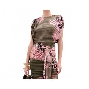 NEW SILVIA TCHERASSI alisa short sleeve blouse in rose vine